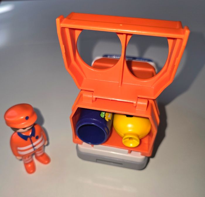 123 playmobil camion poubelles/ boîte à formes 6774 complet - photo numéro 3