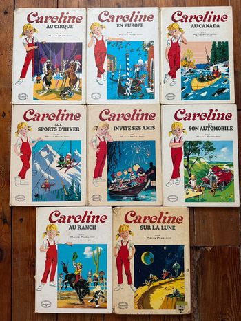 État satisfaisant - Lot de 8 grands albums Hachette Caroline livre bd anciens Pierre Probst