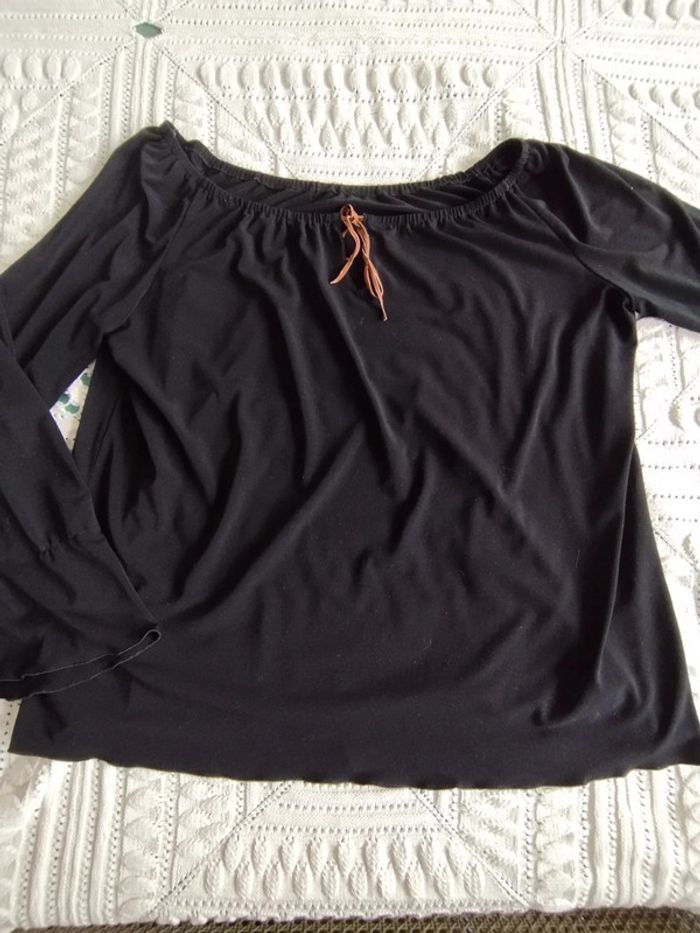 Blouse fluide noire 46/48