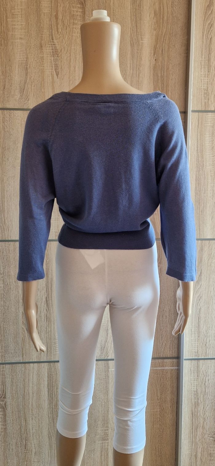 Pull court bleu femme T1/36 - photo numéro 4