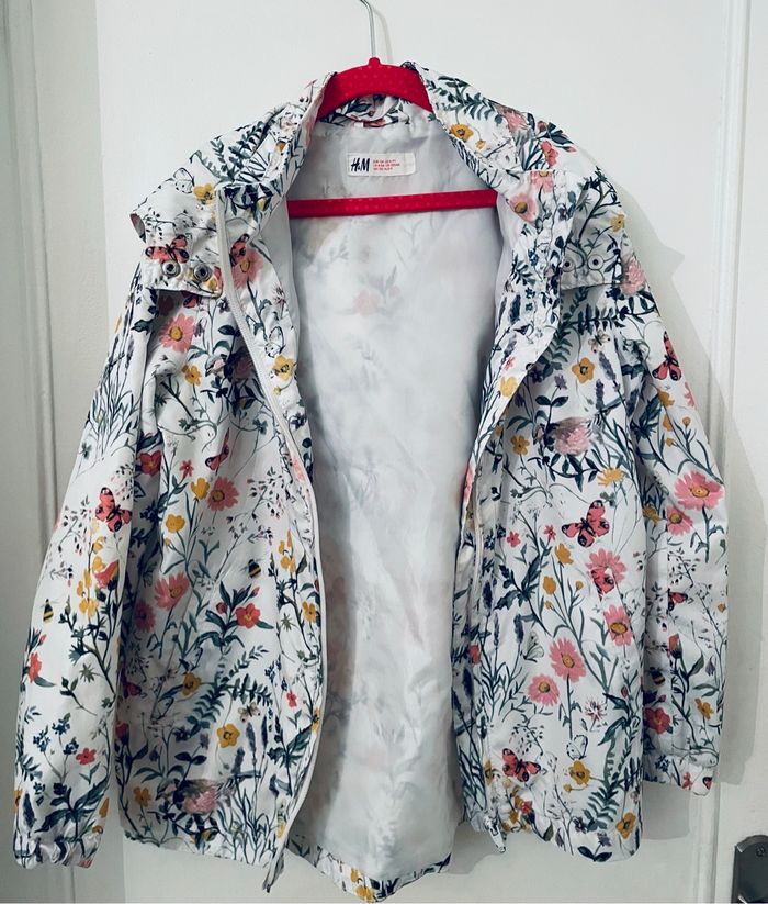 Coupe-vent fleuri à capuche – H&M fille 9 ans - photo numéro 2