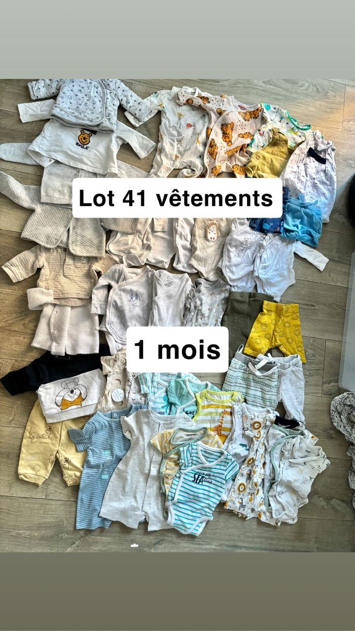 Lot vêtements 1 mois