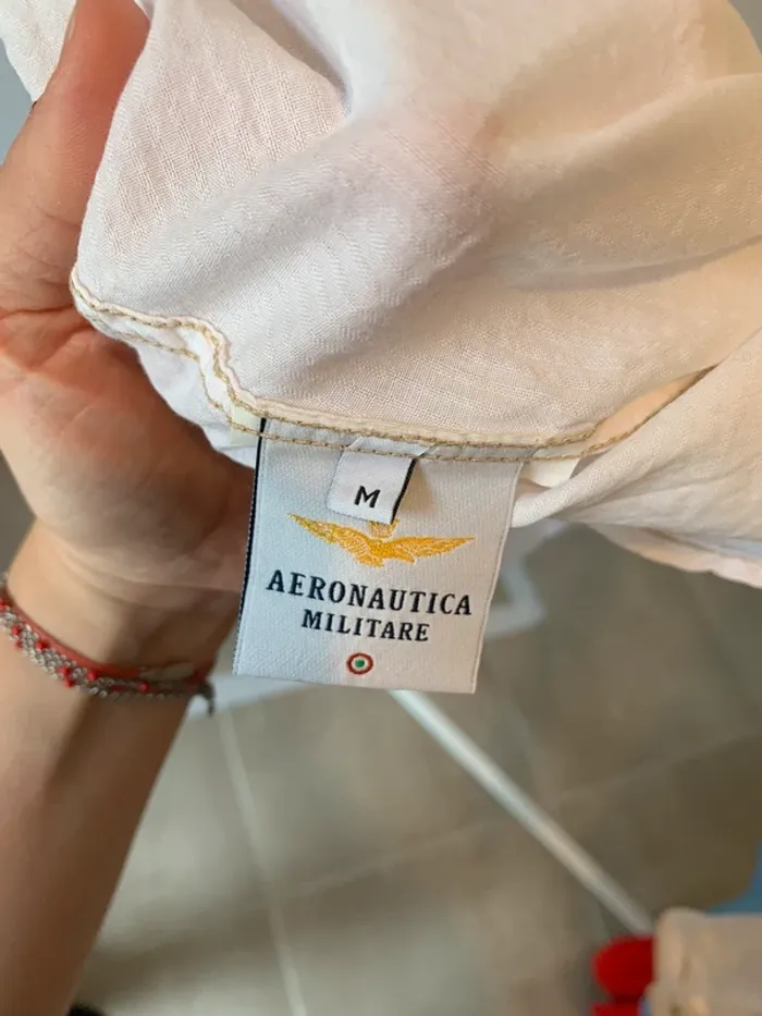 Chemise Aeronautica Militare M blanche neuve - photo numéro 5