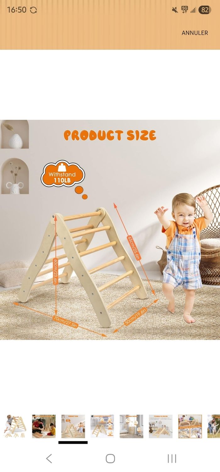 Triangle motricité escalade enfant - photo numéro 10