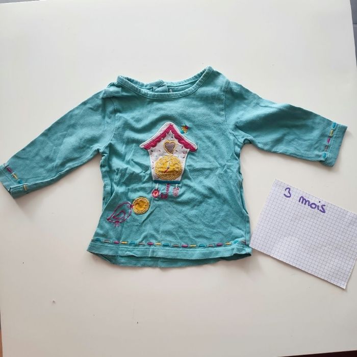 Lot bodies, T shirt manches longues , gilet 3 mois - photo numéro 10