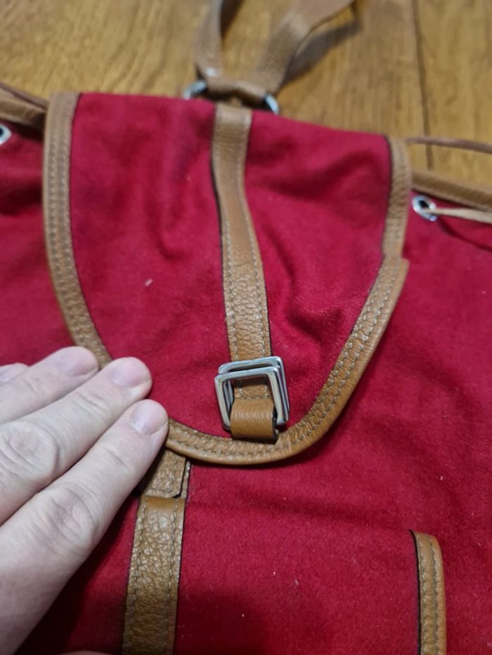 Sac a dos tissus cuir Just Campagne - photo numéro 6