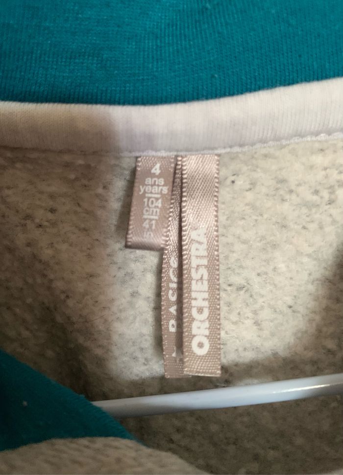 Sweat avec capuche gris Orchestra 4 ans - photo numéro 3