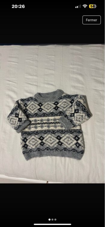 Pull en laine bébé Zara taille taille 6/9 mois