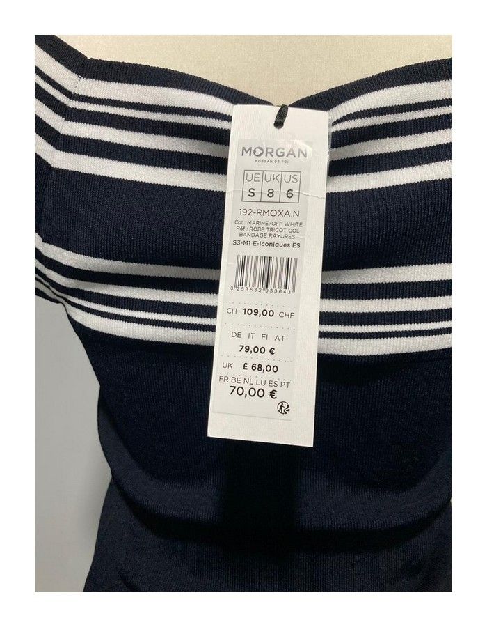 Robe bleue marine et blanche Morgan taille S - photo numéro 2