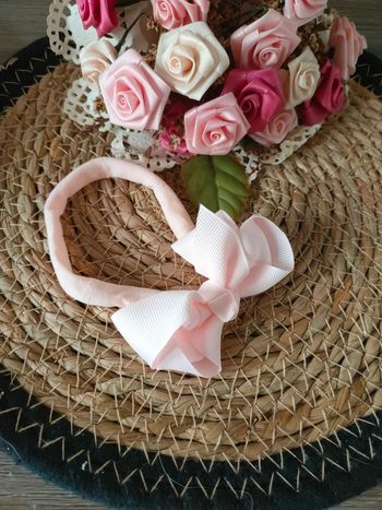 🍂Bandeau bébé fille rose clair🍂