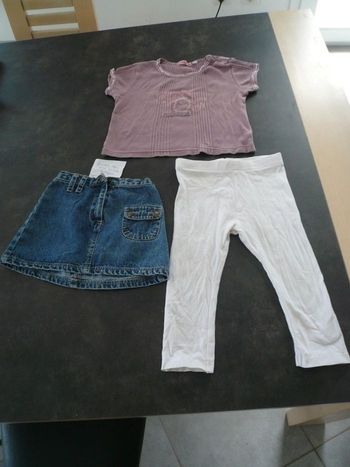 ensemble legging + Tee shirt + jupe 18 mois