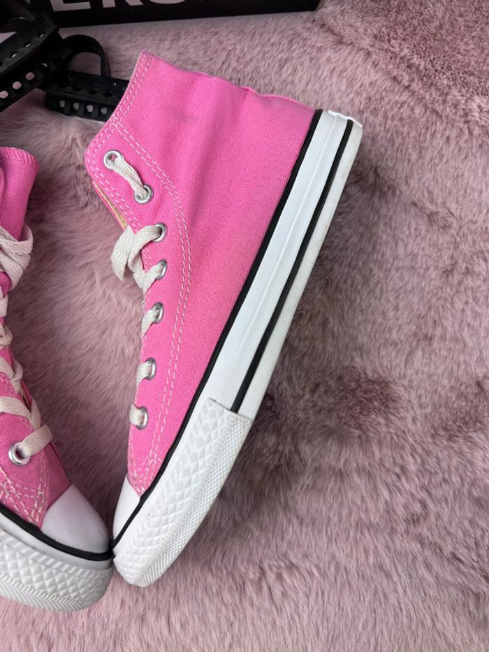 Converse Montantes Roses Toile – Pointure 33,5 avec boîte - photo numéro 11