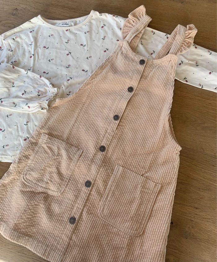 Robe velours + top fleuri - photo numéro 7