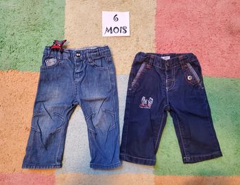 Lot 2 jeans - 6 mois - TBE - DPAM et Alphabet