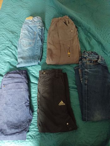 Lot de 5 pantalons braillette 8 ans