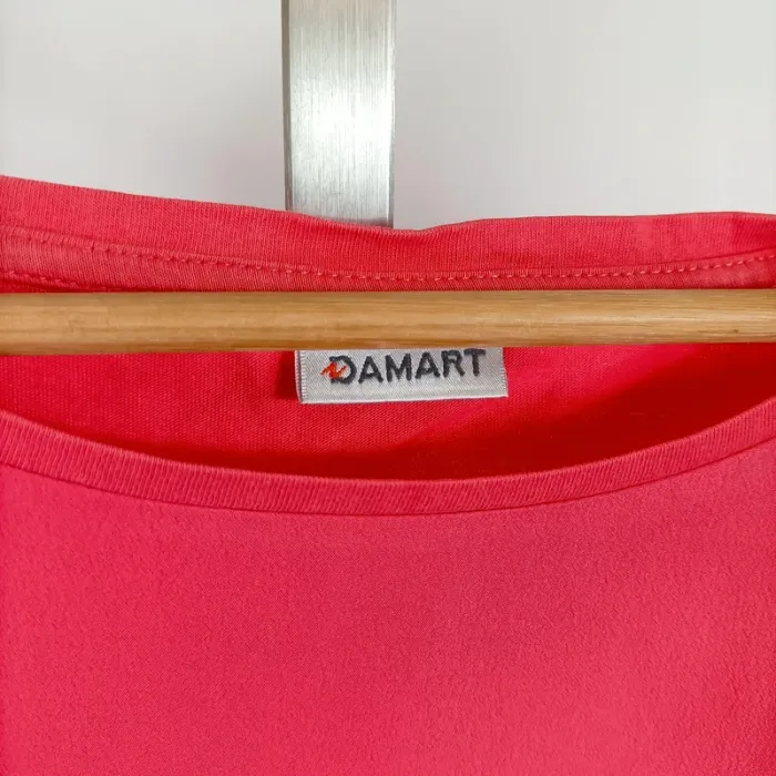 T-shirt corail fleuri Damart – Taille M (38/40) A707 - photo numéro 3