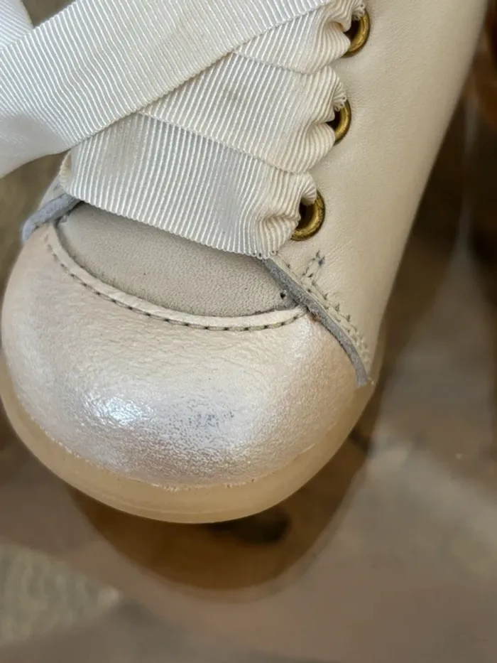 Chaussures filles beige doré cœur 18 Little Mary - photo numéro 8