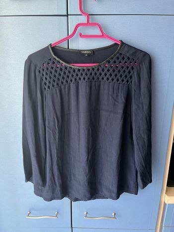 Tunique Caroll / 40 / Bleu marine / Bon état