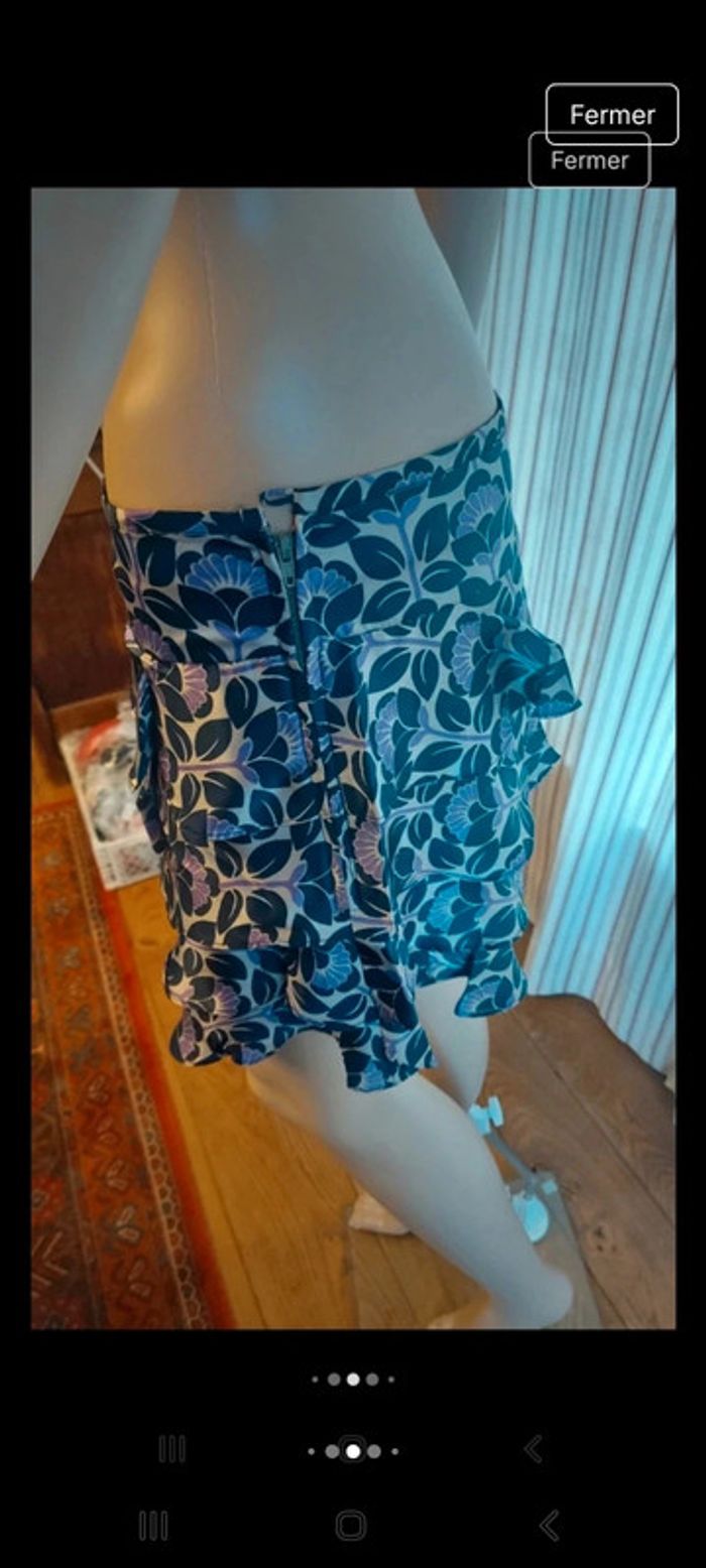 Mini jupe Dept 100% Soie taille S parfait état - photo numéro 5