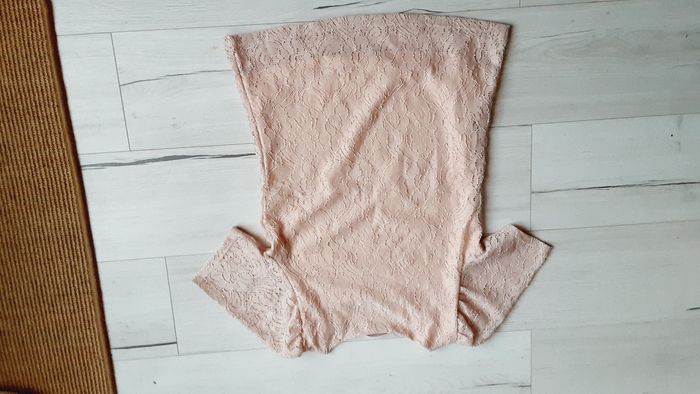 Vêtement femme haut top tee-shirt manches courtes saumon Camaïeu taille S - photo numéro 3