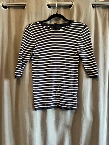 pull manches 3/4 marinière taille s