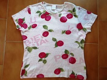 T shirt imprimé cerises Taille 2 Camaieu