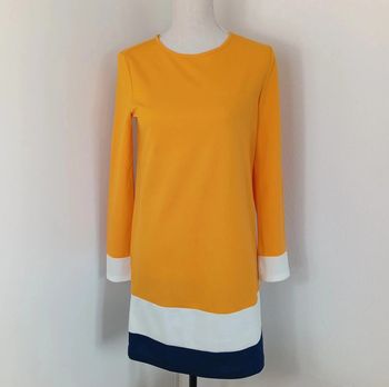 Robe Courte Shein Jaune Taille S à Manches Longues