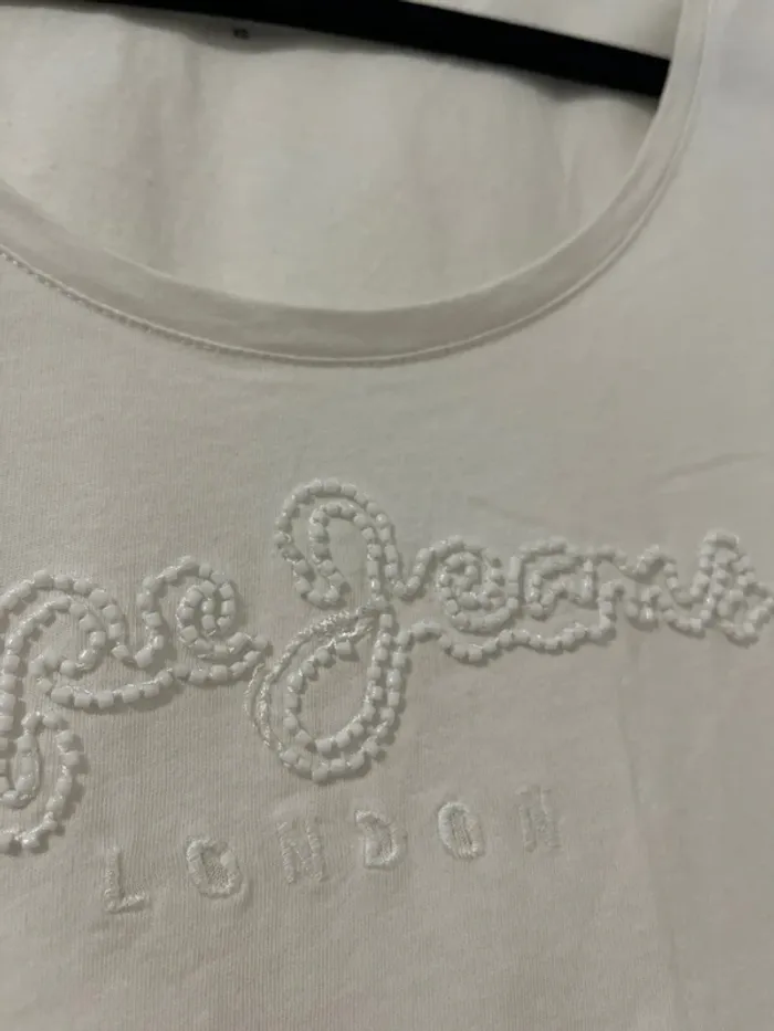 Débardeur Pepe jeans perles blanc - photo numéro 4