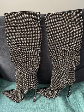 Bottes à talons strass
