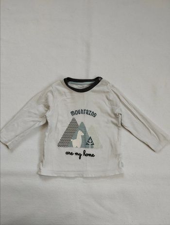 T-shirt manches longues Obaïbi garçon 12 mois