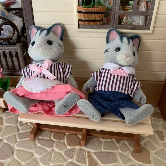 Chats gris commerçants sylvanian families - photo numéro 4
