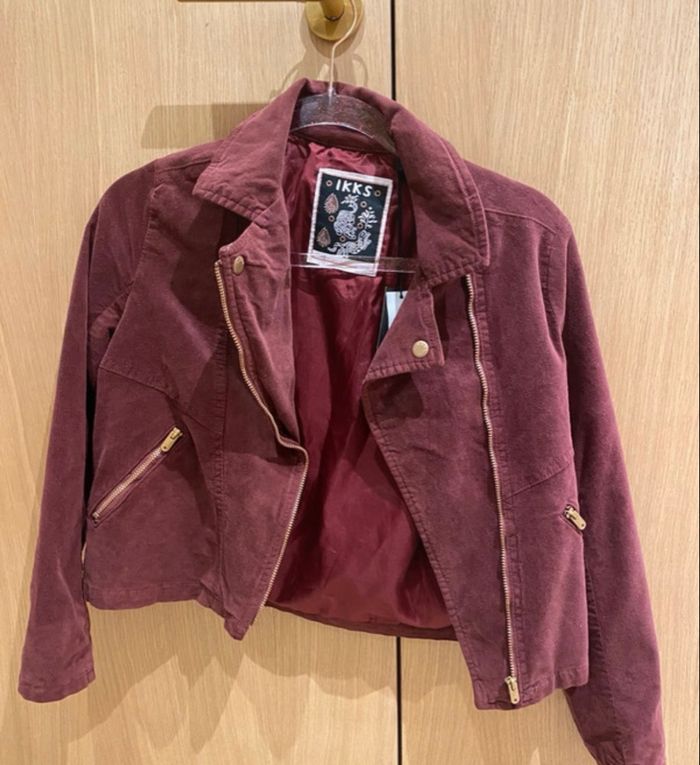 Veste motard fille 12 ans  IKKS en velours   – neuve - photo numéro 2