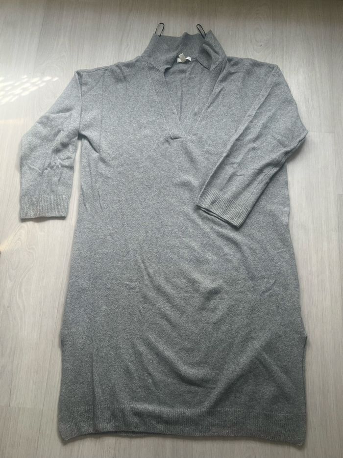 Robe pull coton gris H&M