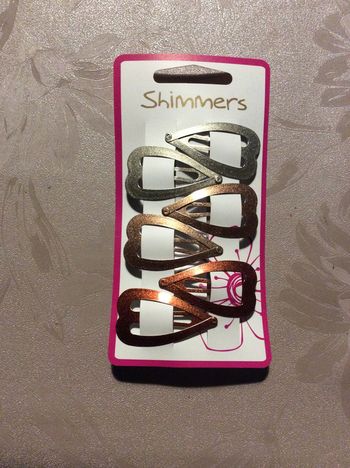 Lot 6 barrettes coeur neuves