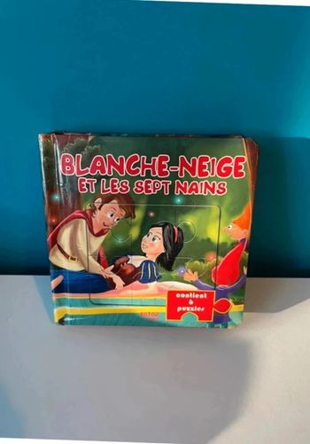 Livre puzzle blanche neige et les 7 nains Auzou éveil