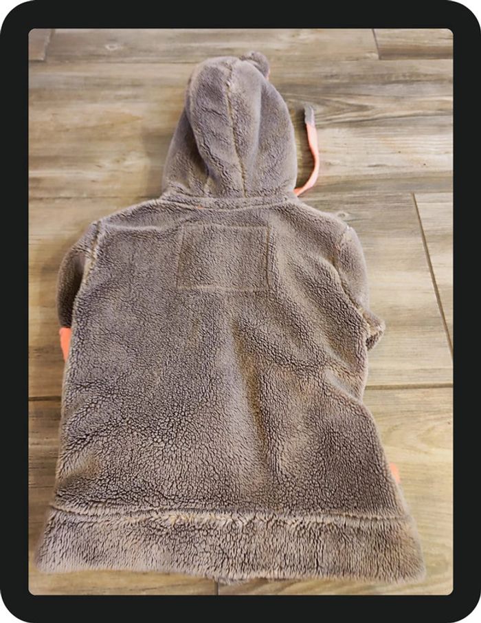 Veste moumoute avec capuche marron clair rose Nirvana Amazing Taille 5 ans - photo numéro 4