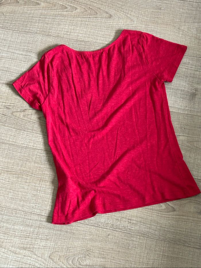 Teeshirt rouge à manches courtes Morgan taille S bon état - photo numéro 8