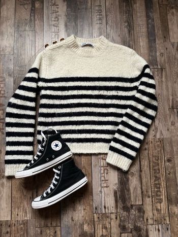 Pull en maille marinière Zara taille 38 TBE