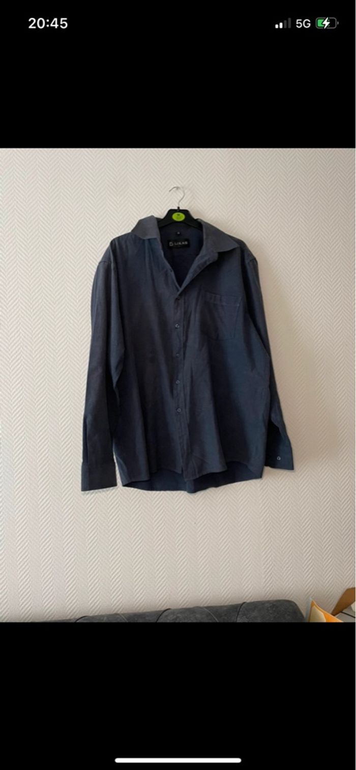 Chemise homme bleu - photo numéro 4