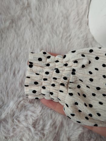 Blouse manches longues cuivrée noir et blanches