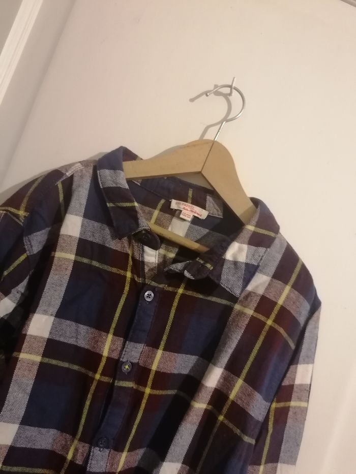 Chemise à carreaux manches longues garçon 12 ans