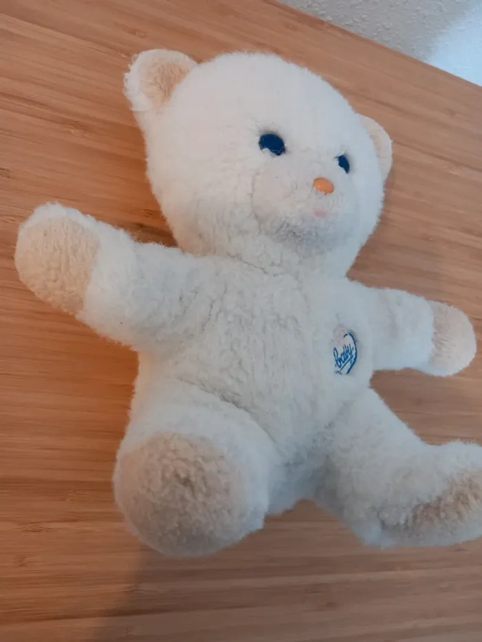Peluche ours Boulgom baby yeux bleus 25cm - photo numéro 5