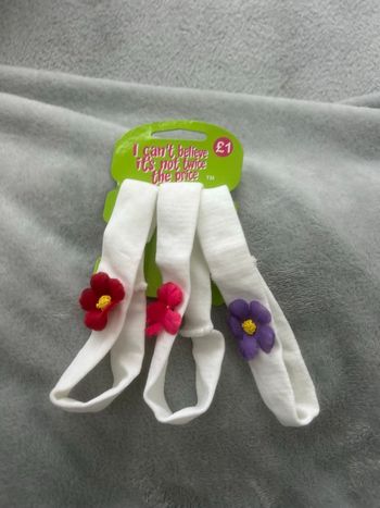 Lot de 3 bandeaux bébé naissance neuf étiqueté