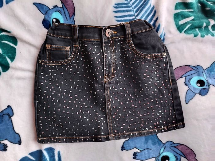 Jupe en jeans strass