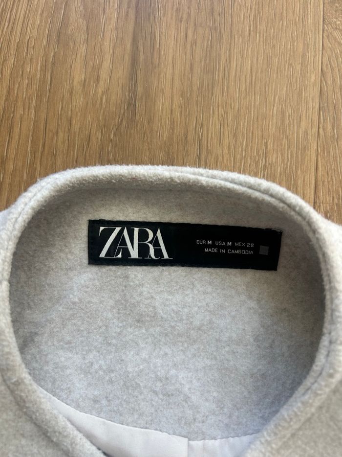 Veste bomber femme court gris Zara - photo numéro 3