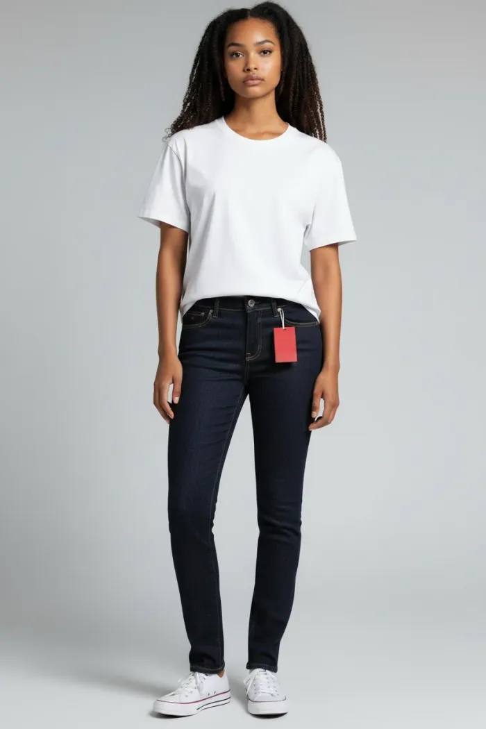 Jean Esprit New York mid skinny bleu femme Taille M Neuf