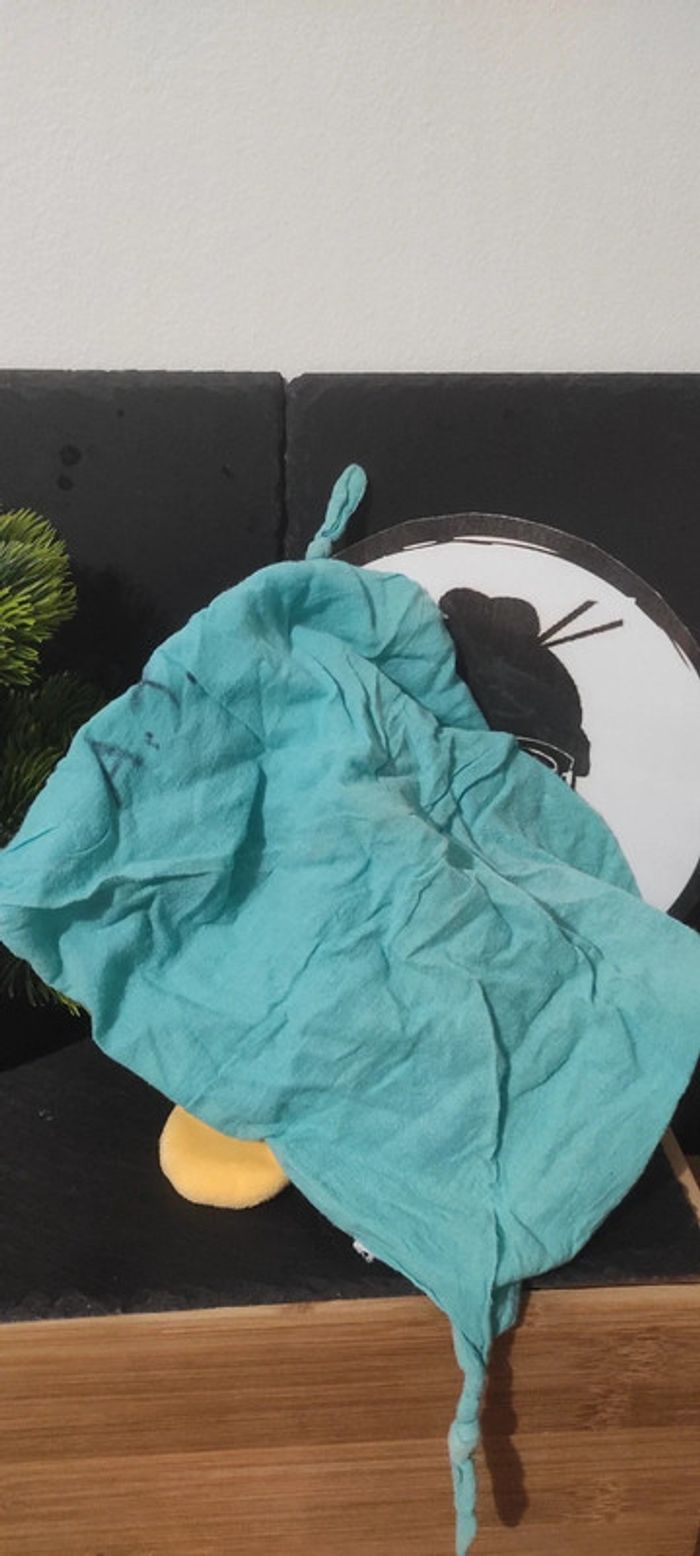 Baby Nat Doudou Ours lange Fleur bleu orange Turquoise Petale bn031 gaze lange - photo numéro 2