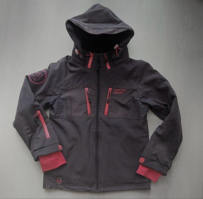 Veste softshell fille Himalaya Mountain anthracite zip rose Modèle : SOFT TREK KIDS R01 Gris Rose - photo numéro 5