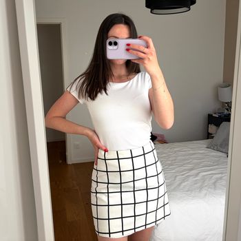Jupe à carreaux Mango