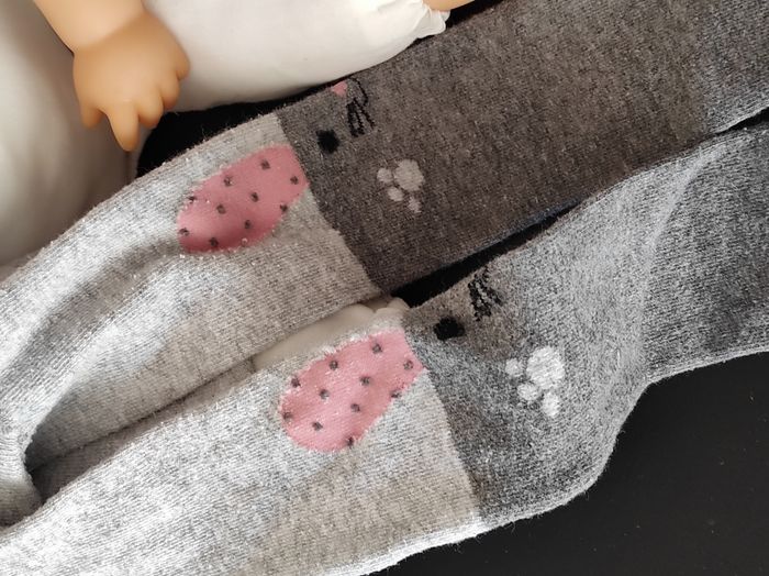 Collant coton épais fille 4-5 ans – motif lapin 🐇 - photo numéro 2